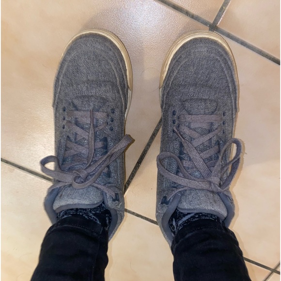 Wool Air Jordan 3 grey great condition size 7/40 - Picture 4 of 7